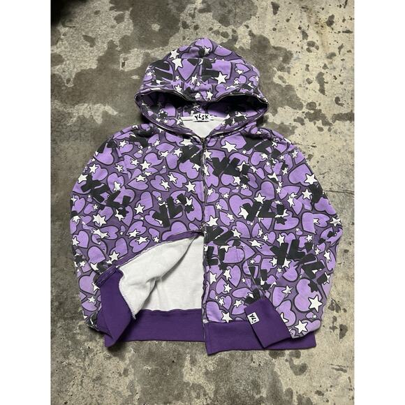 YLSK hoodie Full Zip. Size‎ Medium.(Purple) - Picture 3 of 7